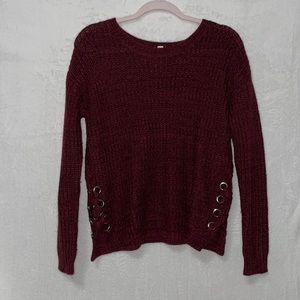 Burgundy “It’s Our Time” sweater, size Small